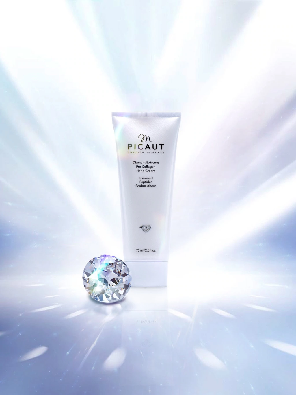 Diamond Extreme Pro Collagen Hand Cream från M Picaut Skincare. Handkräm med diamant.
