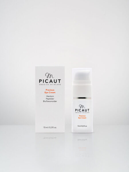 M Picaut Skincare - Precious Eye Cream. Ekologisk, trippelverkande ögonkräm mot rynkor, påsar och mörka ringar under ögonen.