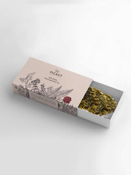 M Picaut Skincare. Holistisk Premium. Ekologiskt Herbal Tea. Uppiggande ört te.