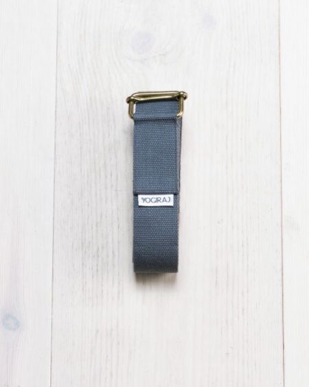 Yogiraj Yogabälte - Grafitgrå yoga strap i stark och ekologisk bomull
